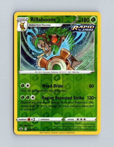 SWSH06: Chilling Reign #018/198 Rillaboom Holo
