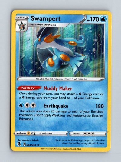 SWSH08: Fusion Strike #064/264 Swampert Holo