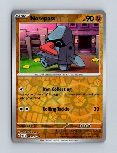 SV03: Obsidian Flames #107/197 Nosepass Holo