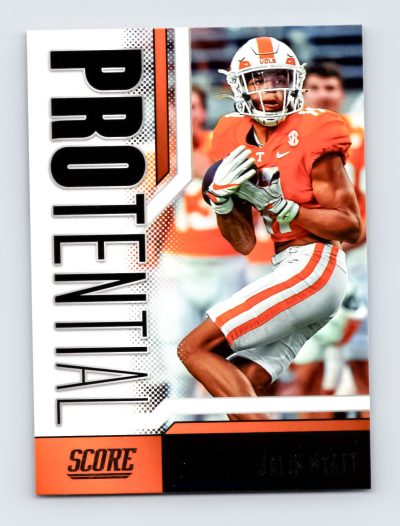 Jalin Hyatt 2023 Score #15 Potential Gold Tennessee Volunteers RC EXCELLENT