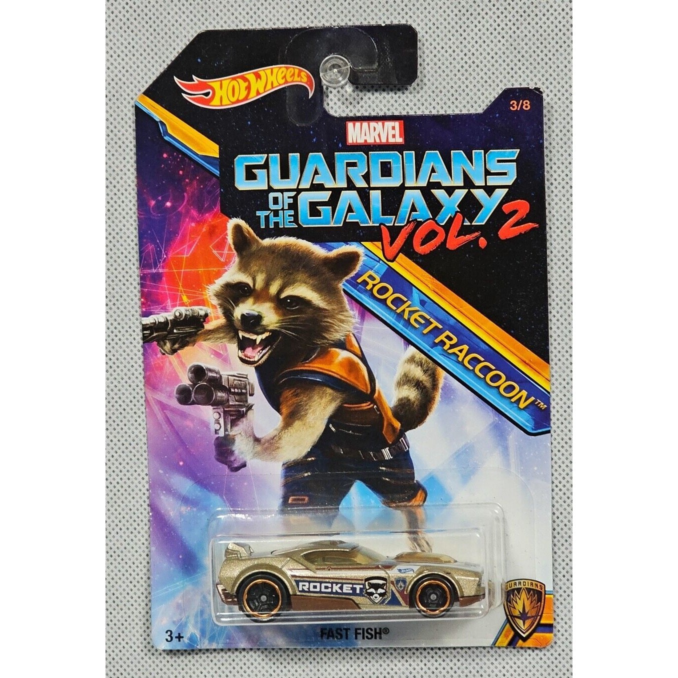 Hot Wheels Marvel Guardians of the Galaxy Vol. 2 Rocket Raccoon Fast Fish Diecast Car