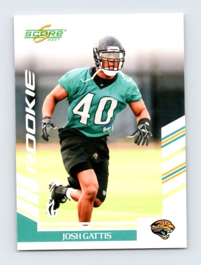2007 Score Football #322 Josh Gattis Jacksonville Jaguars RC EXCELLENT
