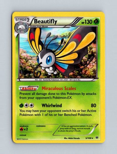 XY - Roaring Skies #5/108 Beautifly Holo