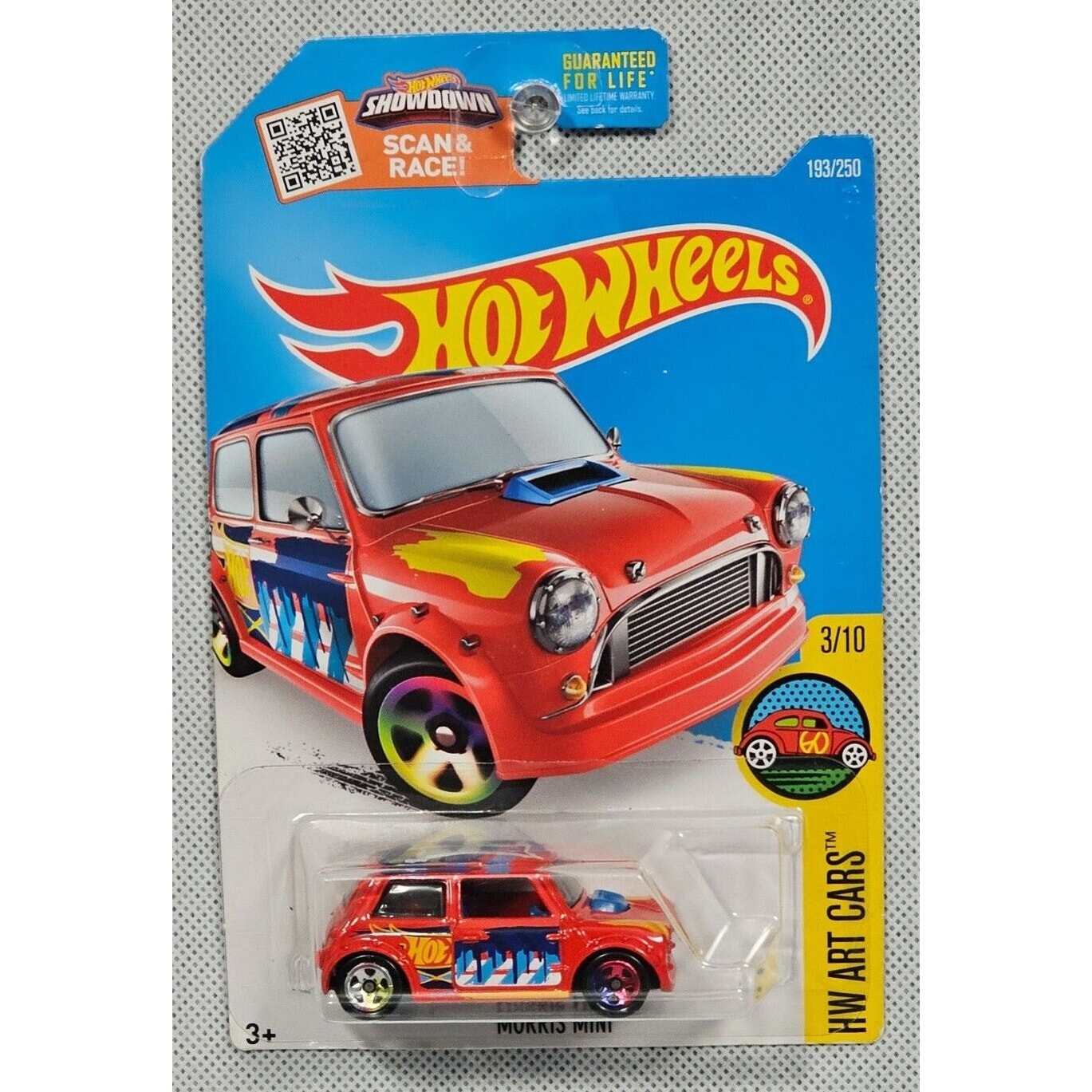 Hot Wheels Morris Mini 2016 HW Art Cars Red Diecast in Sealed Blister Pack