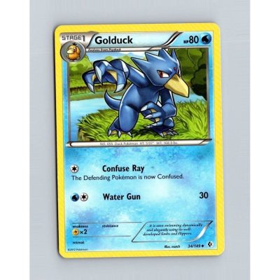 Pokemon Golduck Trading Card Boundaries Crossed 34/149 Blue Excellent 2012 TCG