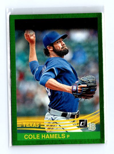 2018 Donruss #267 Cole Hamels Holo Green
