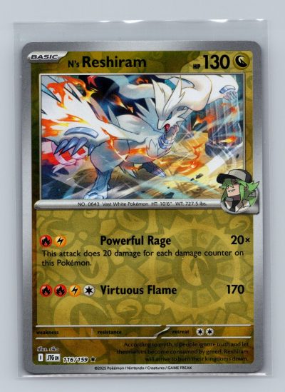 SV09: Journey Together #116/159 N's Reshiram Foil