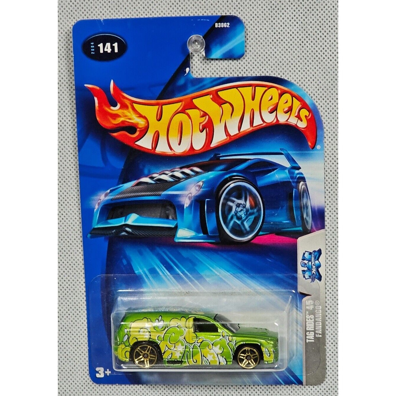 Vintage 2004 Hot Wheels Fandango 141 Tag Rides Green Diecast Car in Package