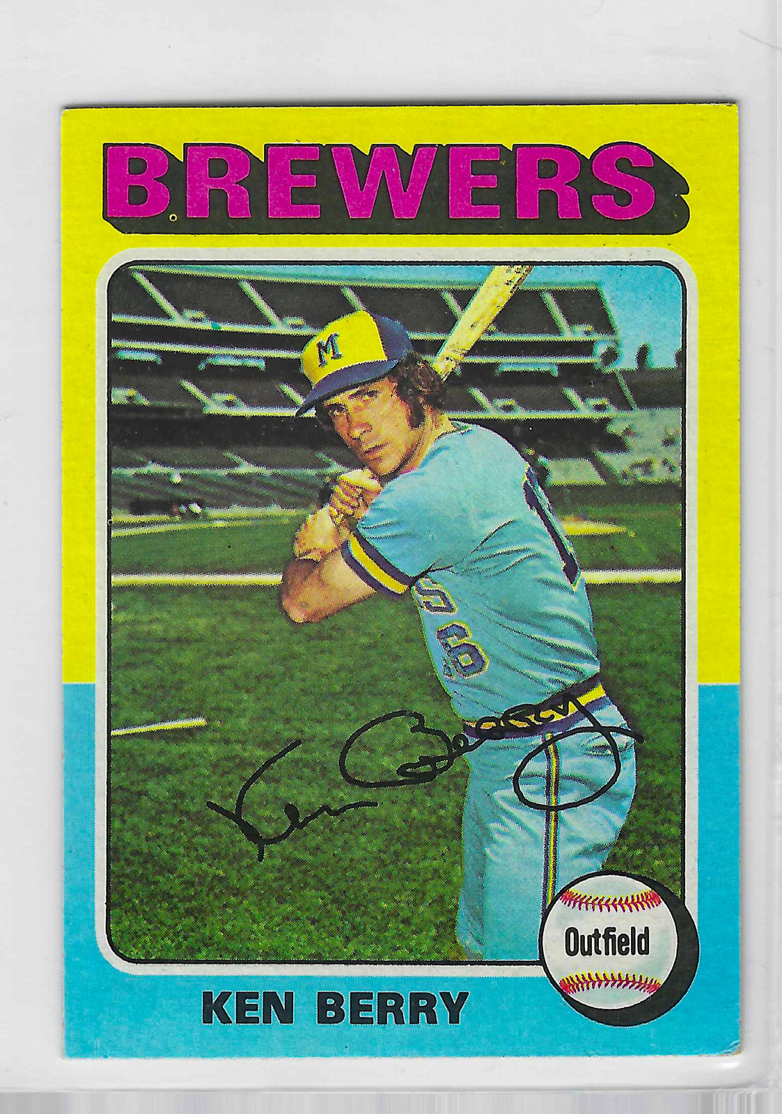 1975 Topps Mini Baseball Ken Berry #432 Milwaukee Brewers