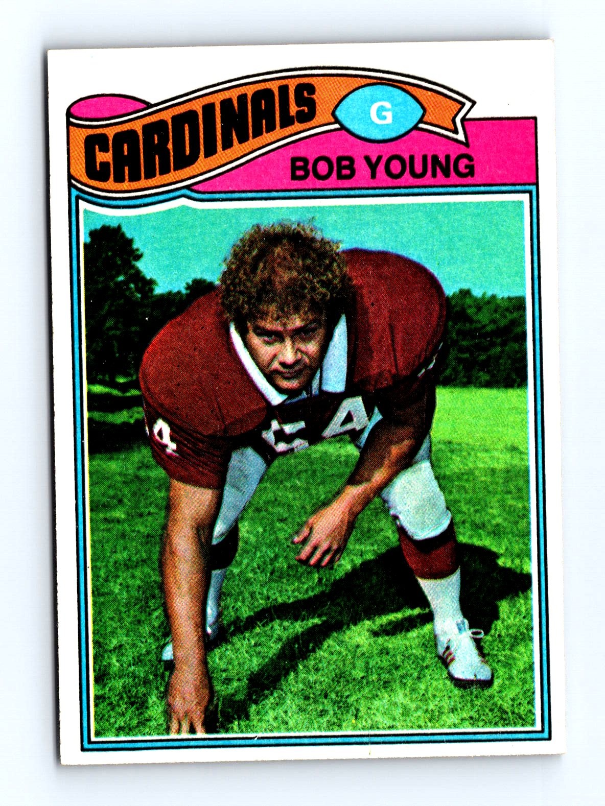 1977 Topps #19 Bob Young St. Louis Cardinals Football Card
