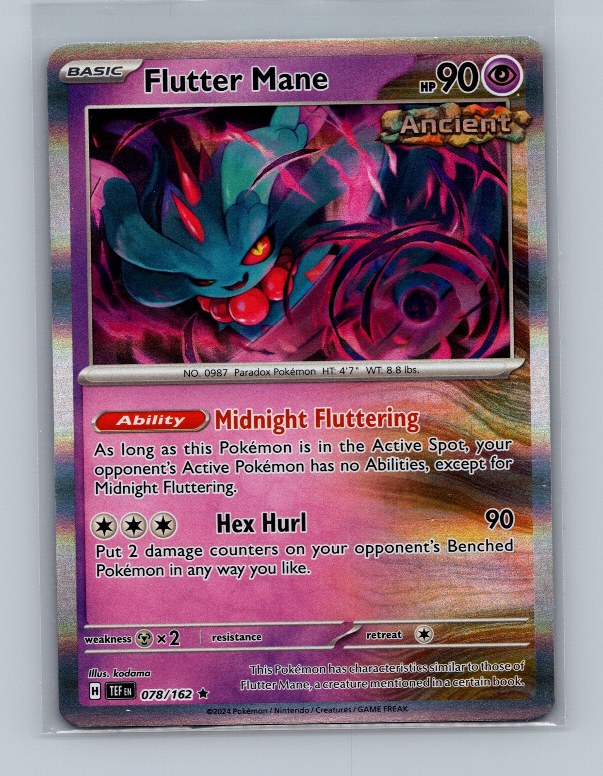 Pokemon Temporal Forces Flutter Mane Foil 078/162
