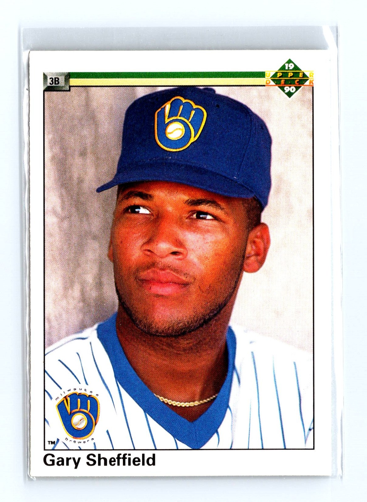 1990 Upper Deck #157b Gary Sheffield Milwaukee Brewers Baseball Card