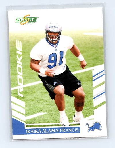 2007 Score Football Card #305 Ikaika Alama-Francis Lions Rookie EXCELLENT