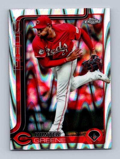 2025 Topps Chrome #91 Hunter Greene RayWave Refractors