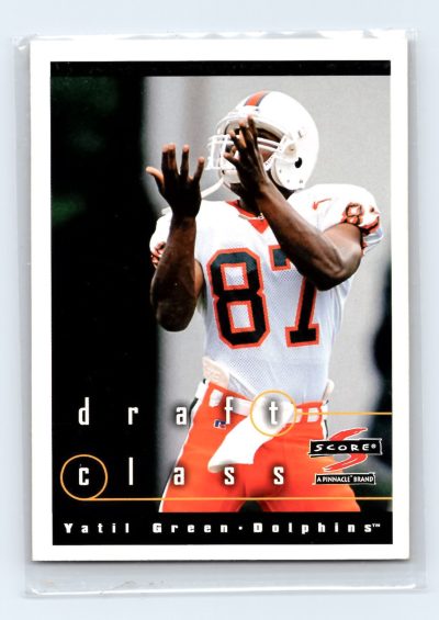 1997 Score Football Card #307 Yatil Green Miami Dolphins RC Excellent
