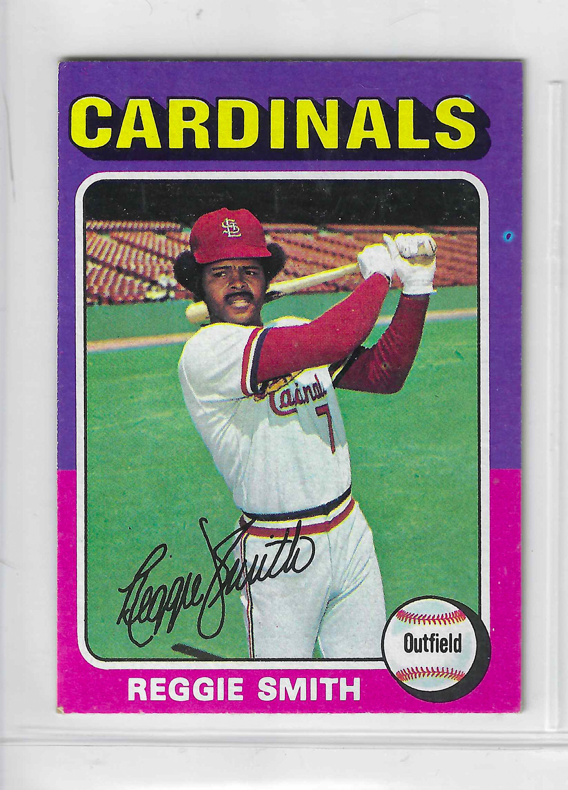 1975 Topps Mini Baseball Reggie Smith #490 St. Louis Cardinals