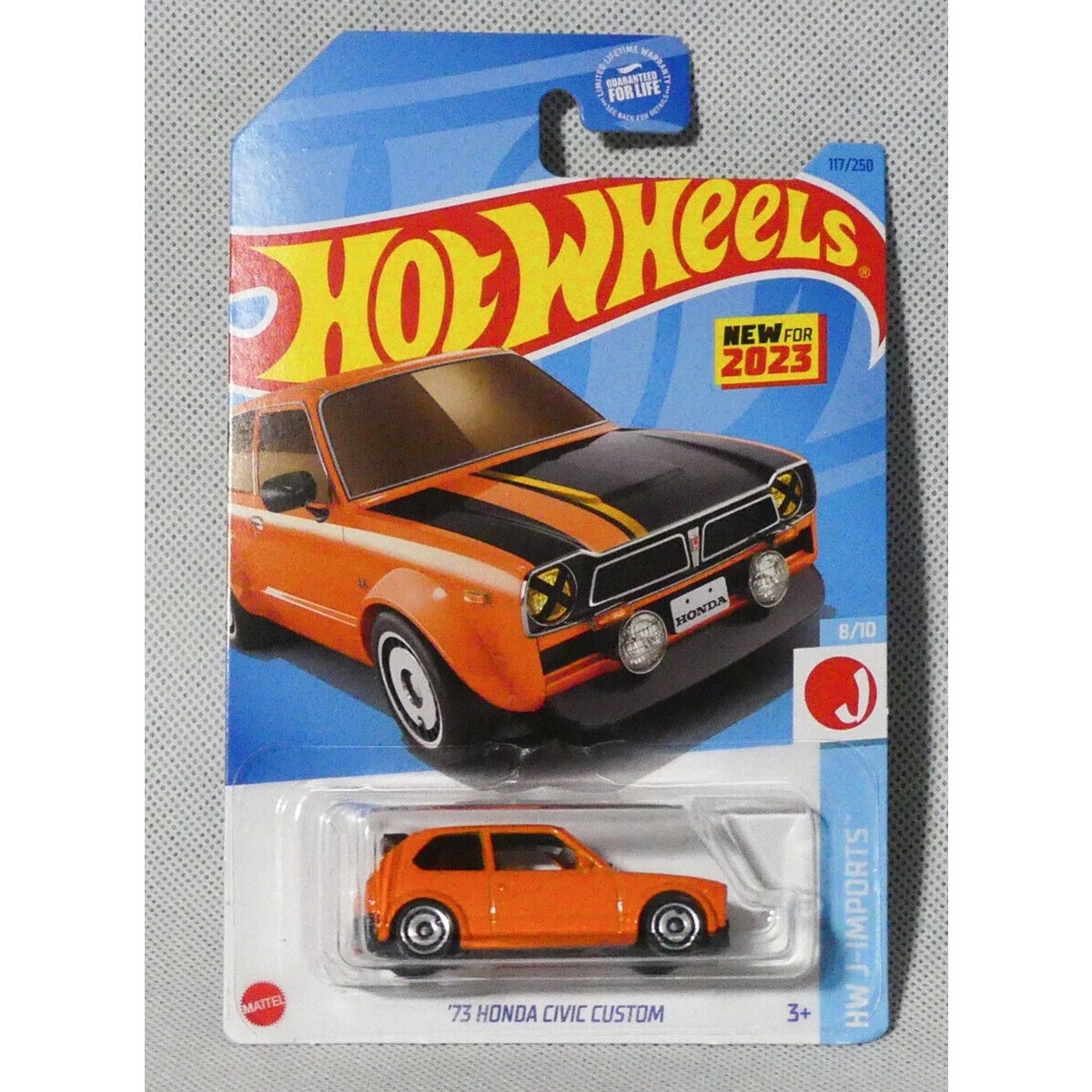 Hot Wheels '73 Honda Civic Custom Orange 2023 HW J-Imports #117 Unopened