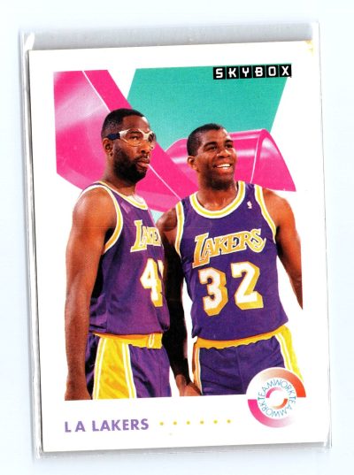 1991-92 SkyBox #471 Magic Johnson / James Worthy
