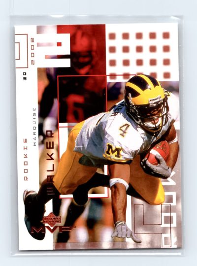 Marquise Walker 2002 Upper Deck MVP #268 Michigan Football Rookie Card