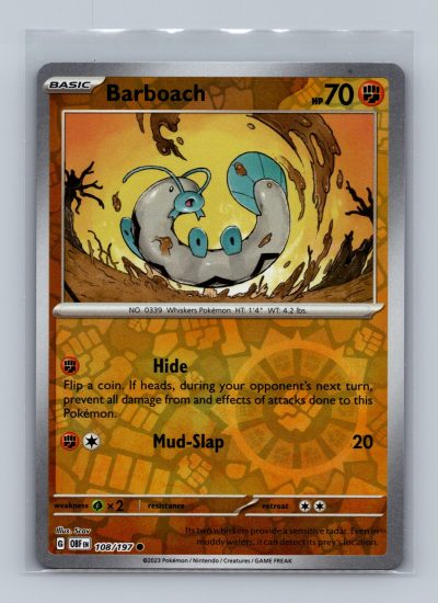 SV03: Obsidian Flames #108/197 Barboach Holo