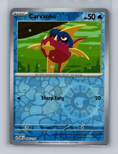 SV03: Obsidian Flames #046/197 Carvanha Holo