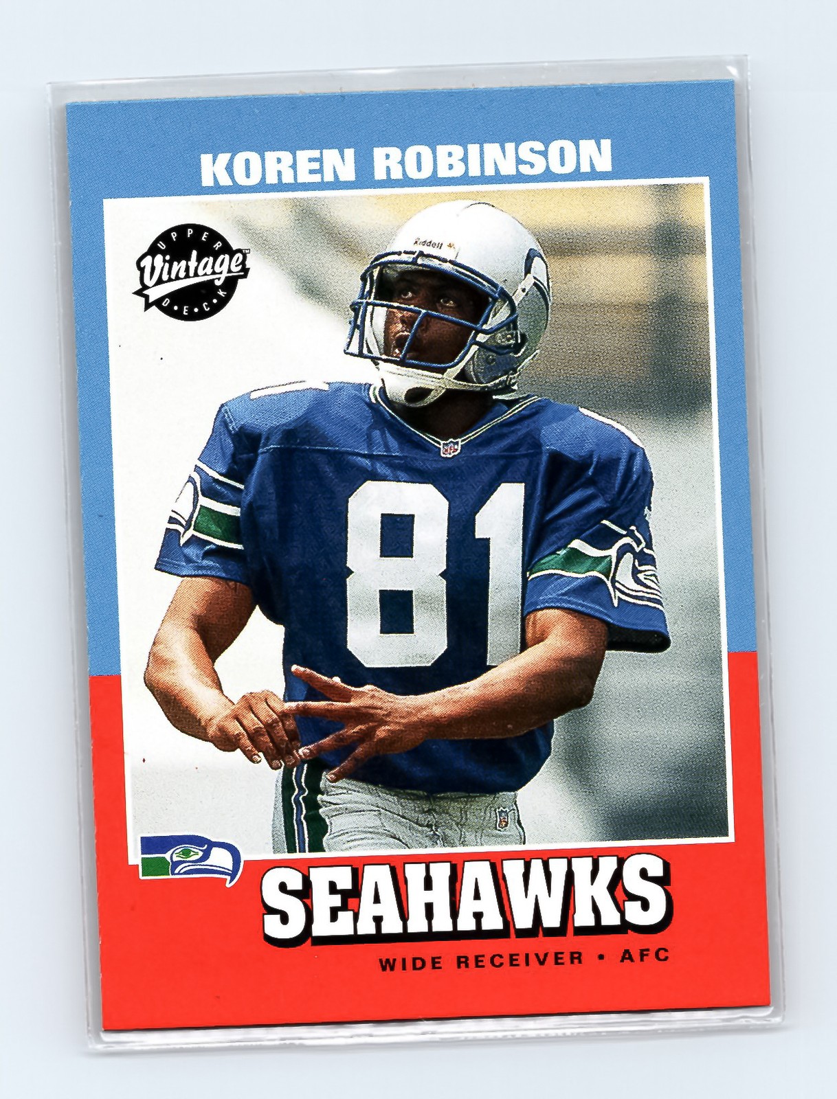 2001 Upper Deck Vintage #257 Koren Robinson Seahawks Rookie Card EXCELLENT