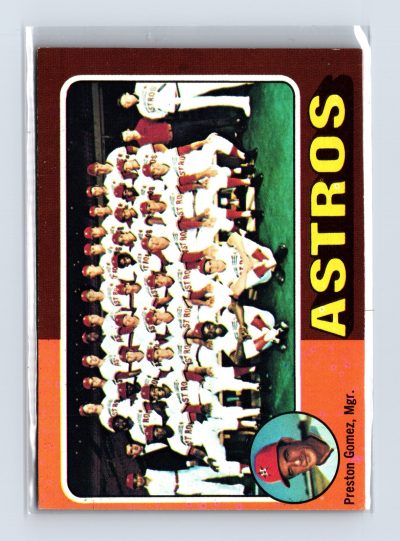 1975 Topps Baseball - SET BREAK - #487 Preston Gomez Houston Astros Team Photo