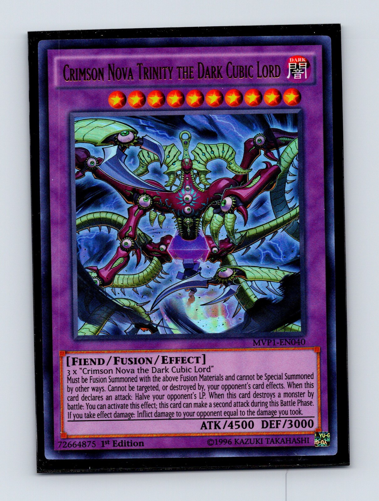 Yu-Gi-Oh! Crimson Nova Trinity the Dark Cubic Lord MVP1-EN040 Ultra Rare