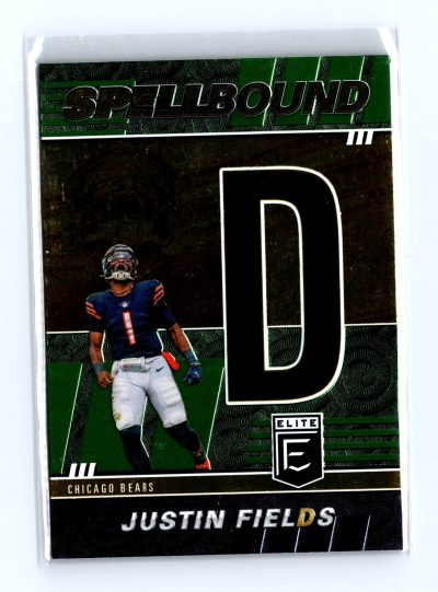 2022 Donruss Elite #SB-JF5 Justin Fields Spellbound Green