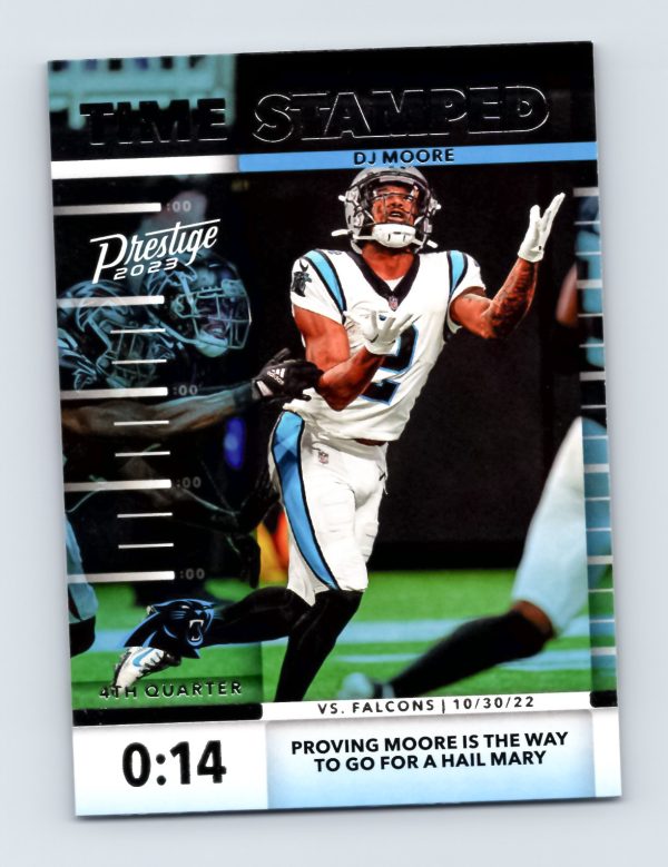 DJ Moore 2023 Panini Prestige Time Stamped Red #/399 Panthers EXCELLENT