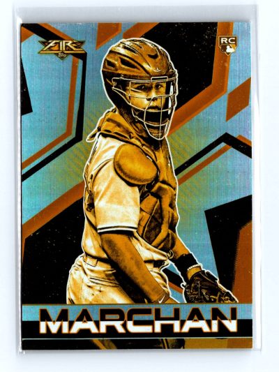 2021 Topps Fire #48 Rafael Marchan Gold Minted