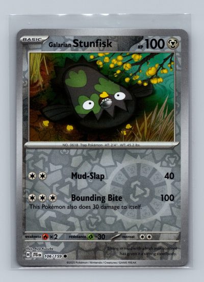 SV09: Journey Together #106/159 Galarian Stunfisk Foil