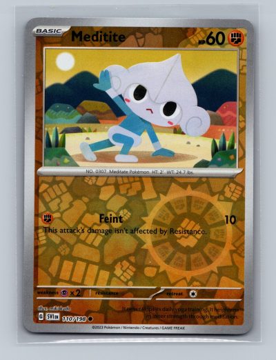 SV01: Scarlet & Violet Base Set #110/198 Meditite Holo