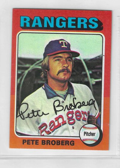 1975 Topps MINI Baseball - SET BREAK - Pete Broberg #542