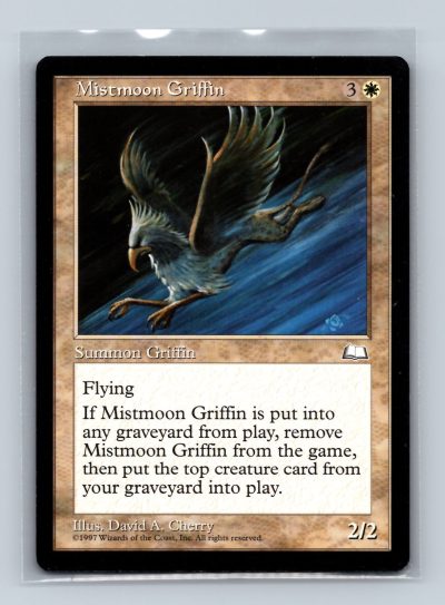 MTG Mistmoon Griffin Weatherlight Magic The Gathering Card Excellent