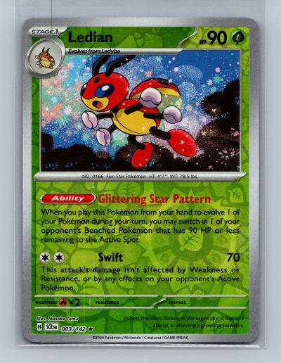 SV07: Stellar Crown #003/142 Ledian Foil