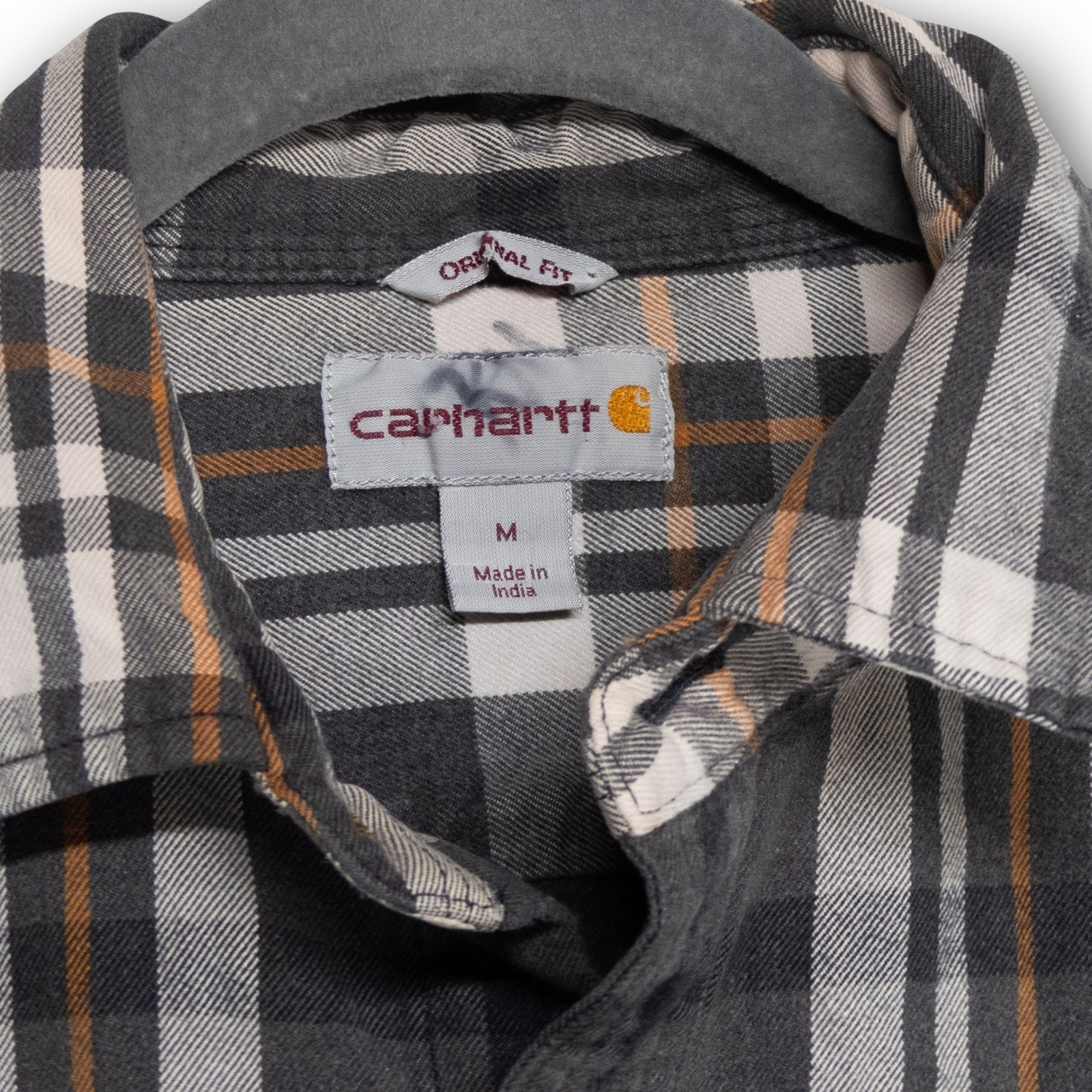 Vintage Carhartt Plaid Flannel Shirt Mens M Original Fit Long Sleeve Excellent - Image 3