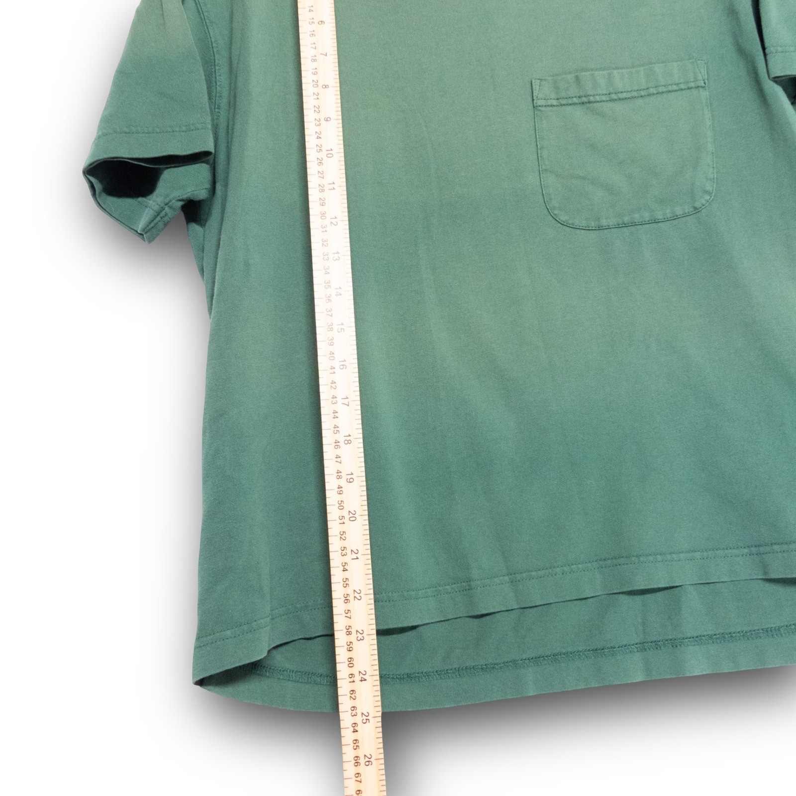 Vintage Eddie Bauer Women's M Green Pocket T-Shirt Short Sleeve Basic GOOD - Image 4