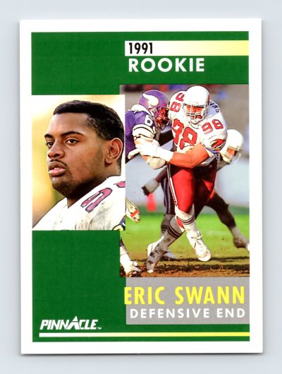 1991 Pinnacle Eric Swann #253 Rookie Card Cardinals NFL Excellent