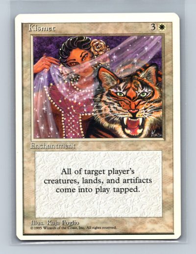 MTG Kismet Fourth Edition White Enchantment Magic The Gathering Card Excellent