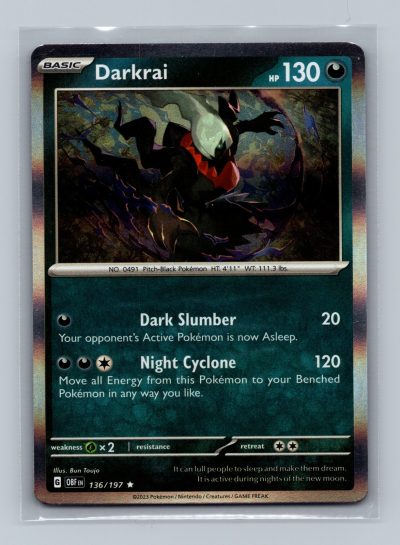 SV03: Obsidian Flames #136/197 Darkrai Holo