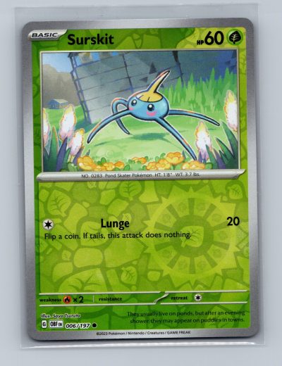 SV03: Obsidian Flames #006/197 Surskit Holo