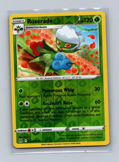 SWSH11: Lost Origin #015/196 Roserade Holo