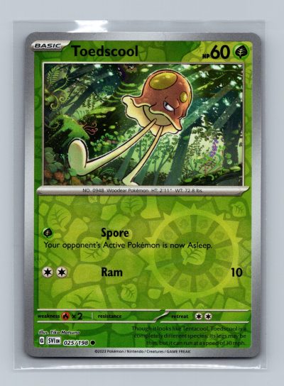 SV01: Scarlet & Violet Base Set #025/198 Toedscool Holo