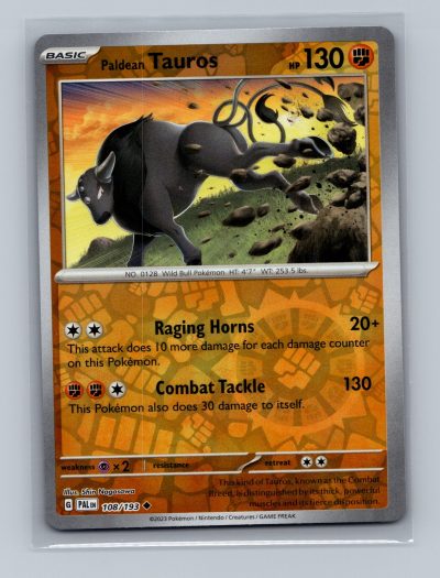 SV02: Paldea Evolved #108/193 Paldean Tauros Holo