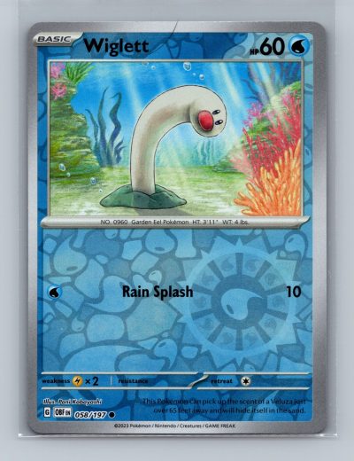 SV03: Obsidian Flames #058/197 Wiglett Holo
