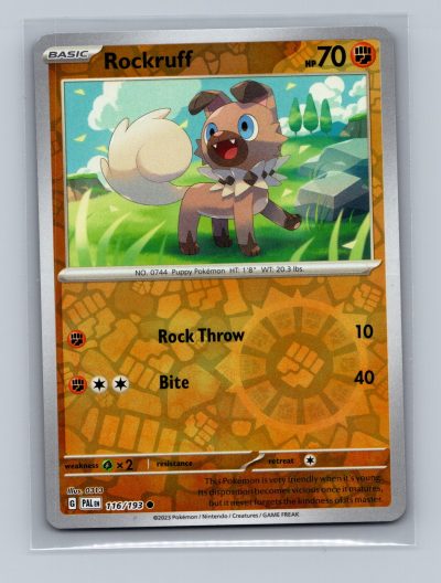 SV02: Paldea Evolved #116/193 Rockruff Holo