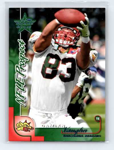 2000 Leaf Rookies Stars #289 Damian Vaughn Barcelona Dragons /3000 EXCELLENT