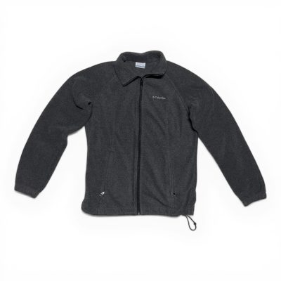 Columbia Fleece Jacket Womens Size S Charcoal Gray Full Zip Excellent