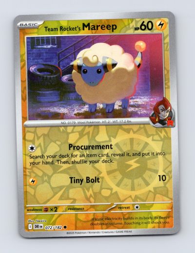 SV10: Destined Rivals #072/182 Team Rocket's Mareep Reverse Holo Pokemon